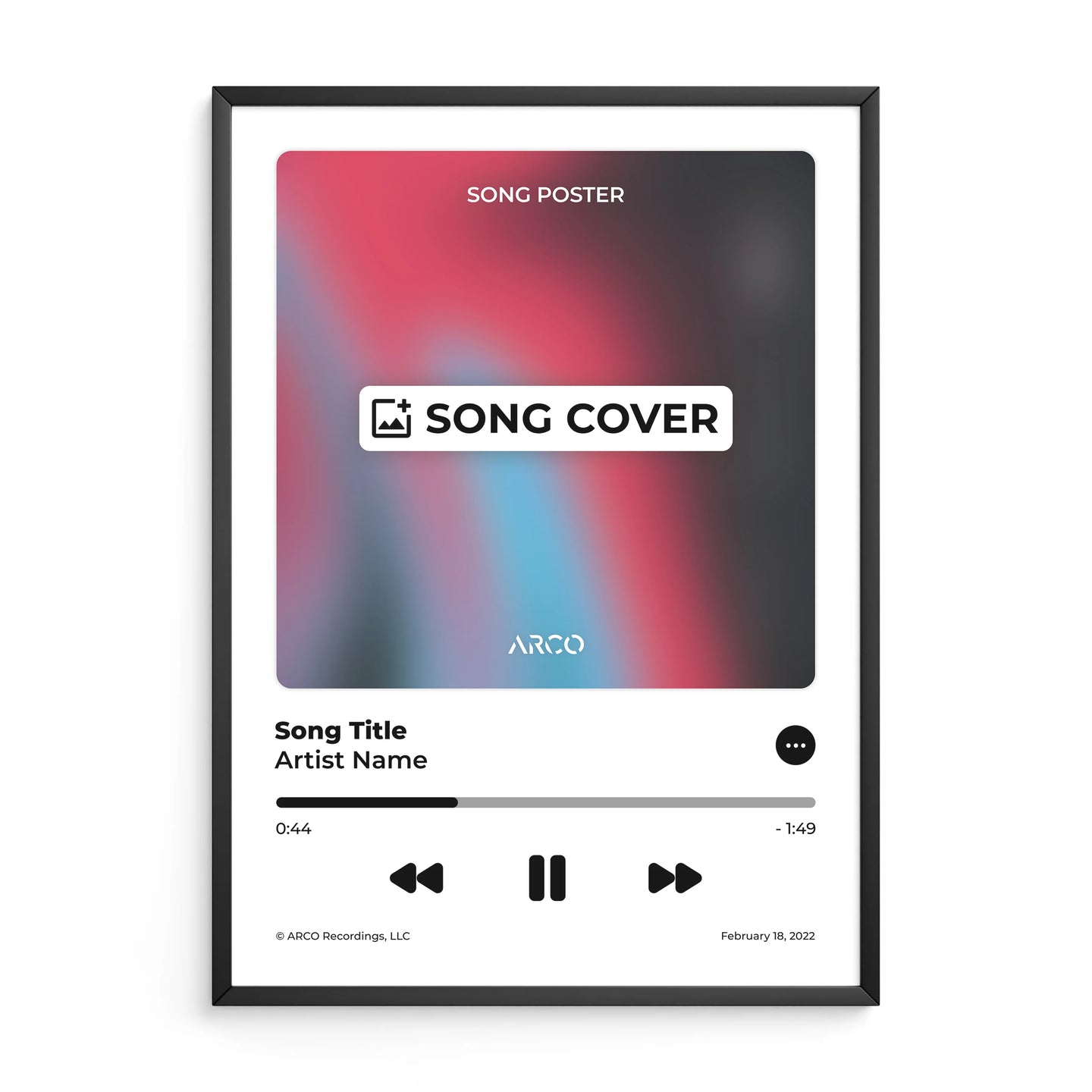 Choose Template Create Album / Song Poster ARCO
